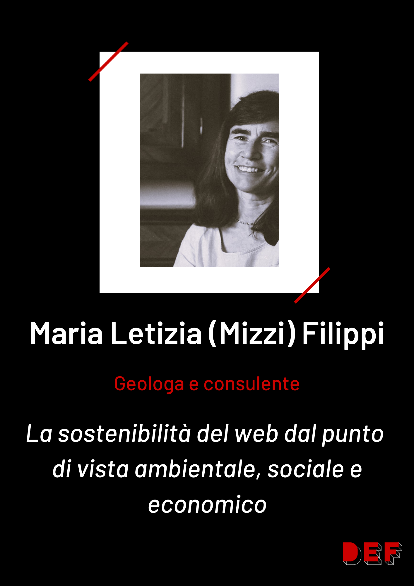 card Maria Letizia (Mizzi) Filippi - DEF23